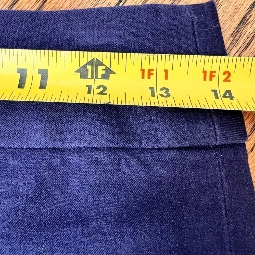 Banana Republic Pencil Skirt Sz 0 Navy Work wear Faux Pocket Academia Minimalist